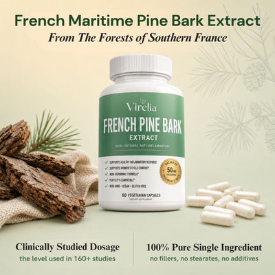 Virelia French Pine Bark Extract - 50mg Capsules